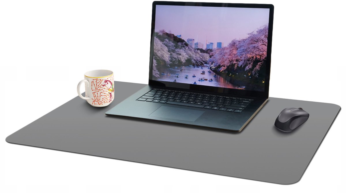 Zolta - Beschermende Bureau Mat - Antislip - Groot - Grijs