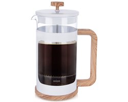 Orion Whiteline - Glazen Cafetière - 1L - Borosilicaatglas - Roestvrijstalen Tulp