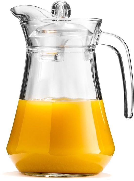 Carafe Glas avec Couvercle 1,4 l - Carafe - Carafe à eau pour eau fruitée - Carafe à eau - Carafe à boire