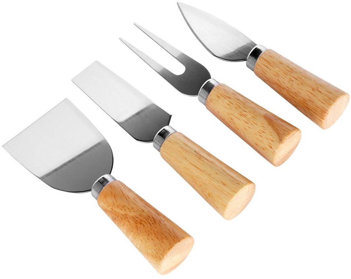 Excellent Houseware Kaasplankje met 4 Mesjes - Bamboe — cadeau in Kookcadeaus - foto 6