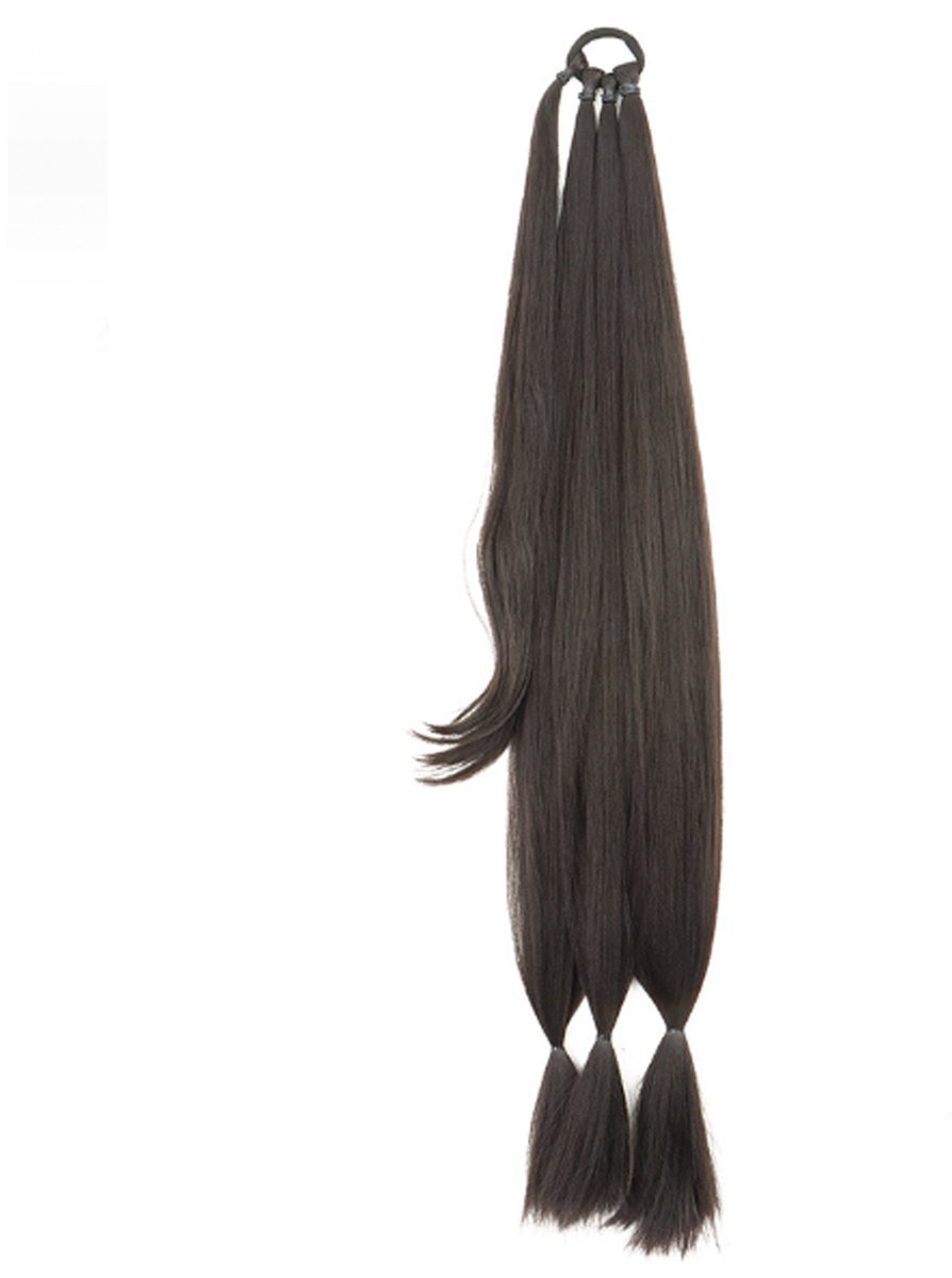 EYUSALL Verlängerungs-Perücke mit Pferdeschwanz 80cm,Natürliches Synthetikhaar für verlängerten Look