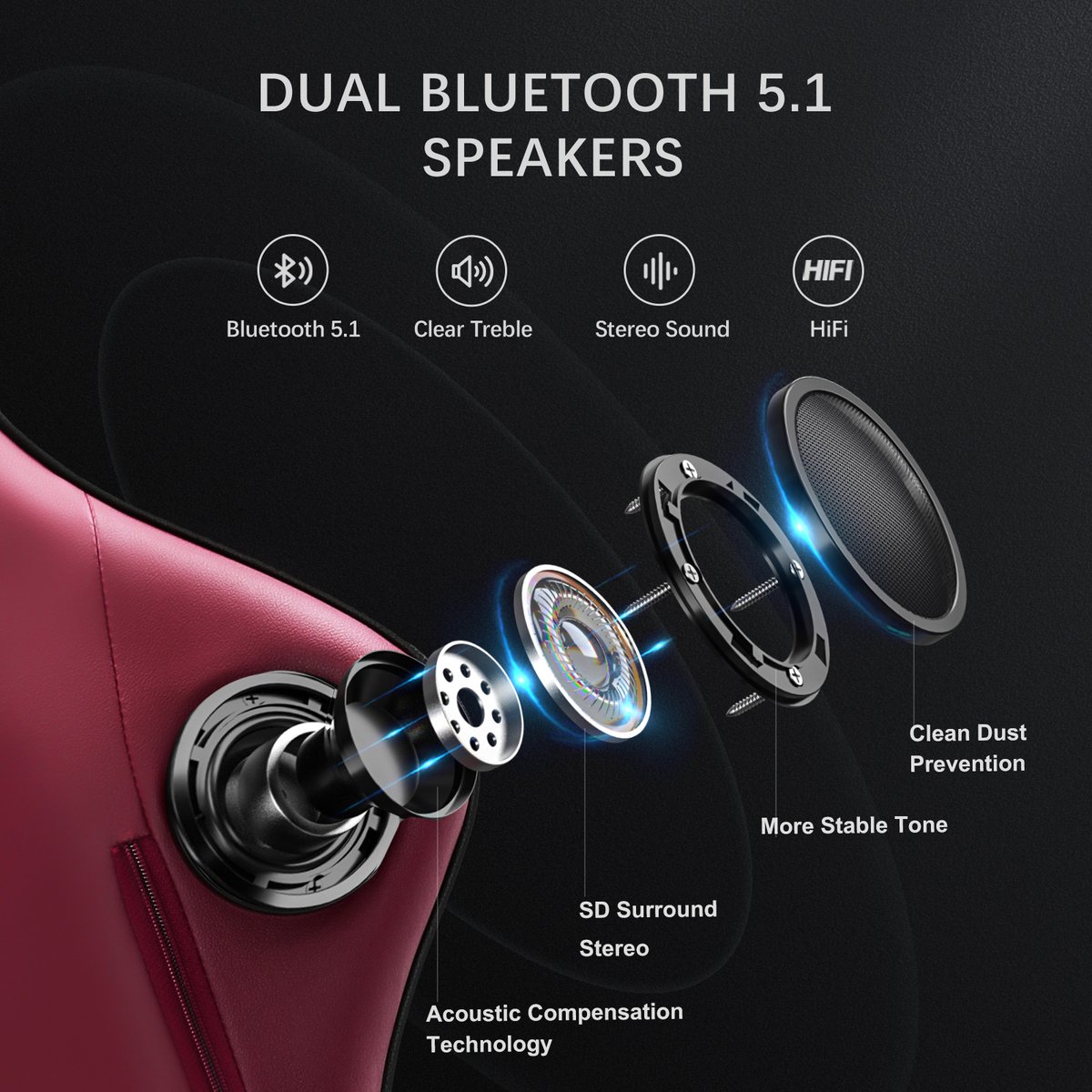 GTPLAYER Ergonomische Gamestoel met Voetensteun en - afbeelding 2