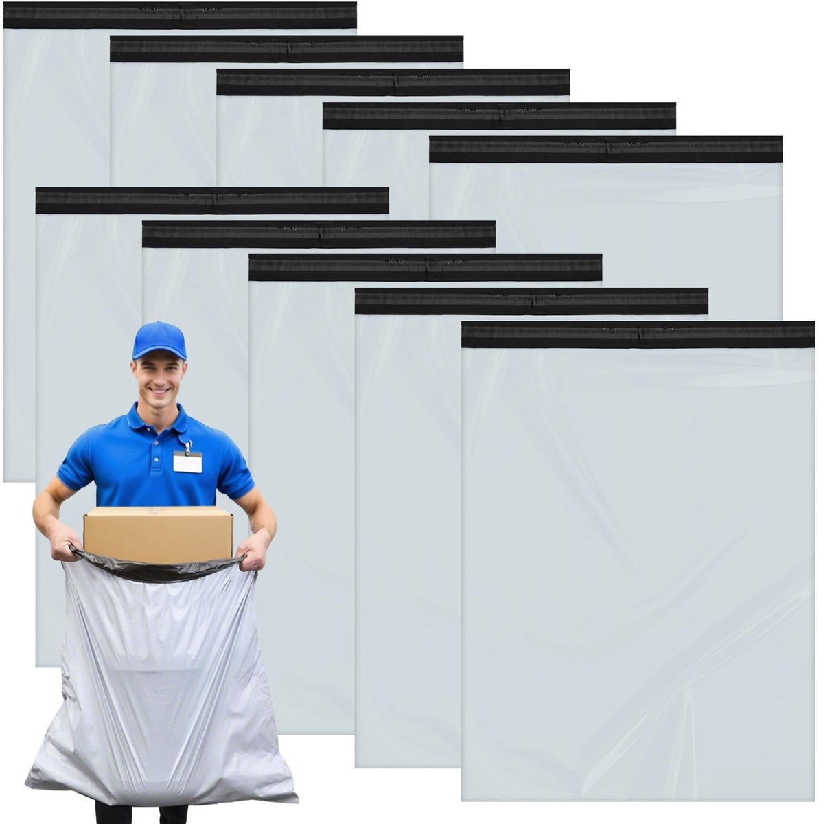 IMPERATORIS® Verzendzakken voor Kleding - Verzendenveloppen - Webshop Zakken - Zelfklevend en Duurzaam - Ideal for Parcels - Clothing, Shoes, Books - 10 Stuks