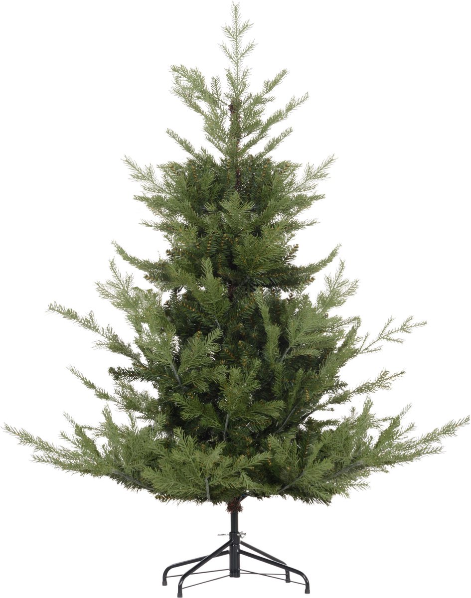 HOMCOM Christmas Tree Kunststoff, Metall Ø100 x 150H cm Grün