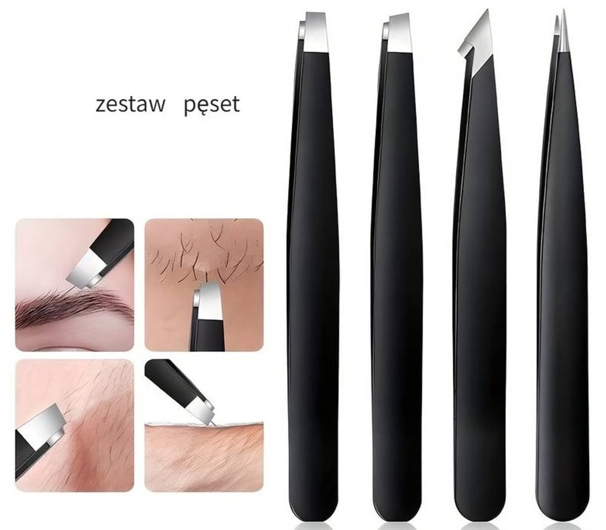 Cosmetische Pincet - Schuin - Precisie voor Wenkbrauwen & Haren
