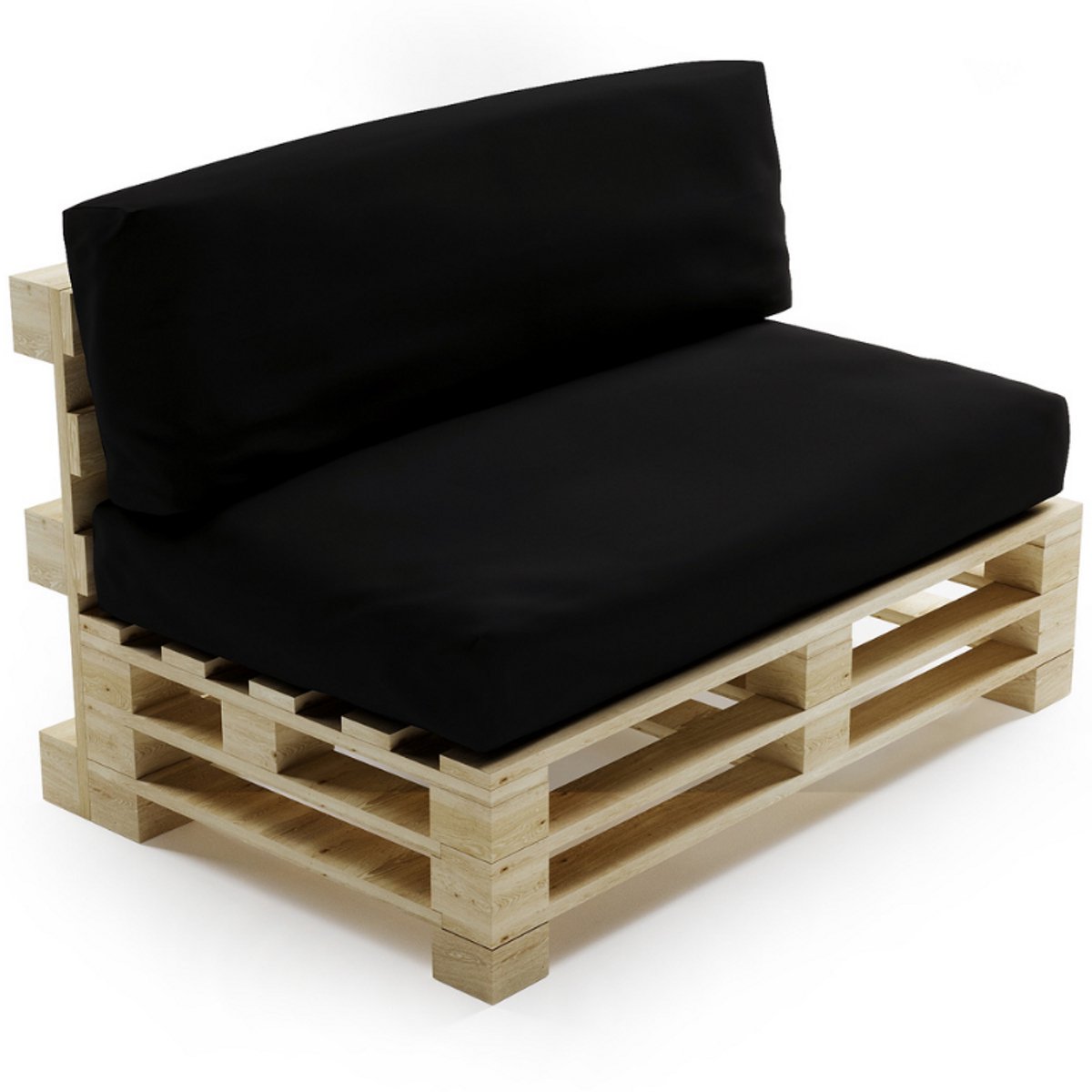 1200x1200.jpg Bananair - Palletkussens Set - Afneembare hoes - Waterbestendig - Tuinkussens voor Palletbank - 1x Zitkussen 120x80x15 cm & 1x Rugkussen 120x40x15 cm - Zwart - Afbeelding 1