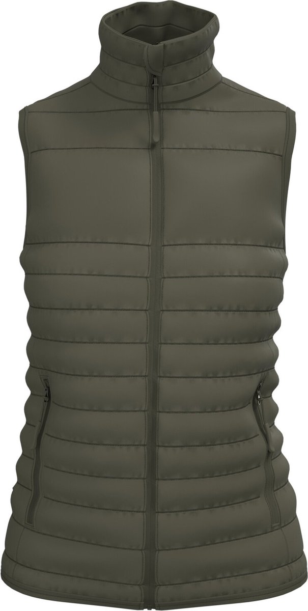 iDeal Basic Brand Gewatteerde dames bodywarmer IB6173 - Ideal Urban Khaki - S