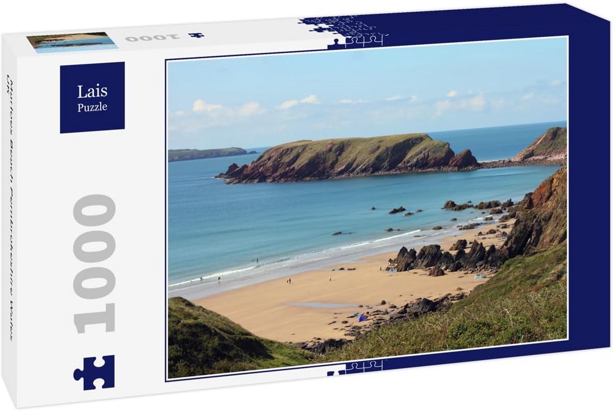 Puzzel 1000 Stukken: Prachtig Strandgezicht Wales UK, Moeilijk Puzzelvoor Volwassenen