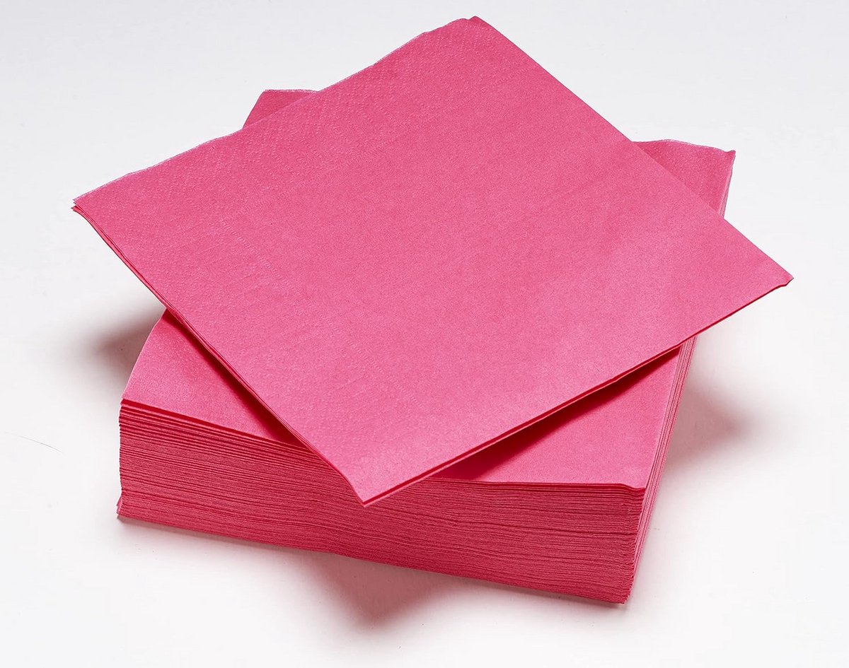 50 Fuchsia Servetten - 2-laags, FSC® Gecertificeerd - 33 x 33 cm