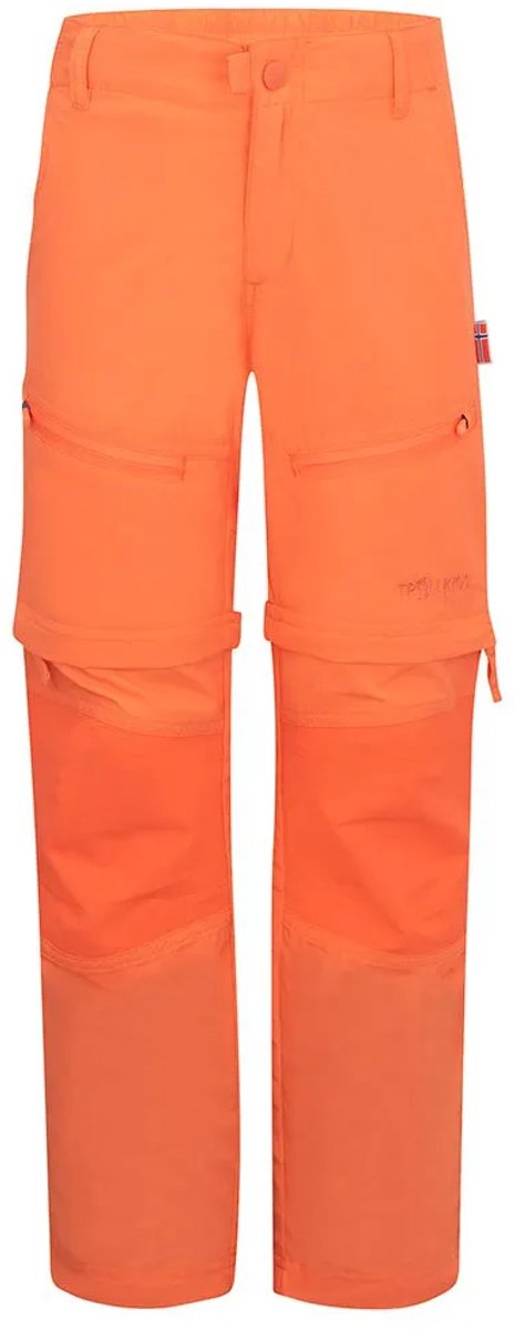 Trollkids Nordfjord Zip-off Slim Fit Broek Oranje 164 cm Kinderen