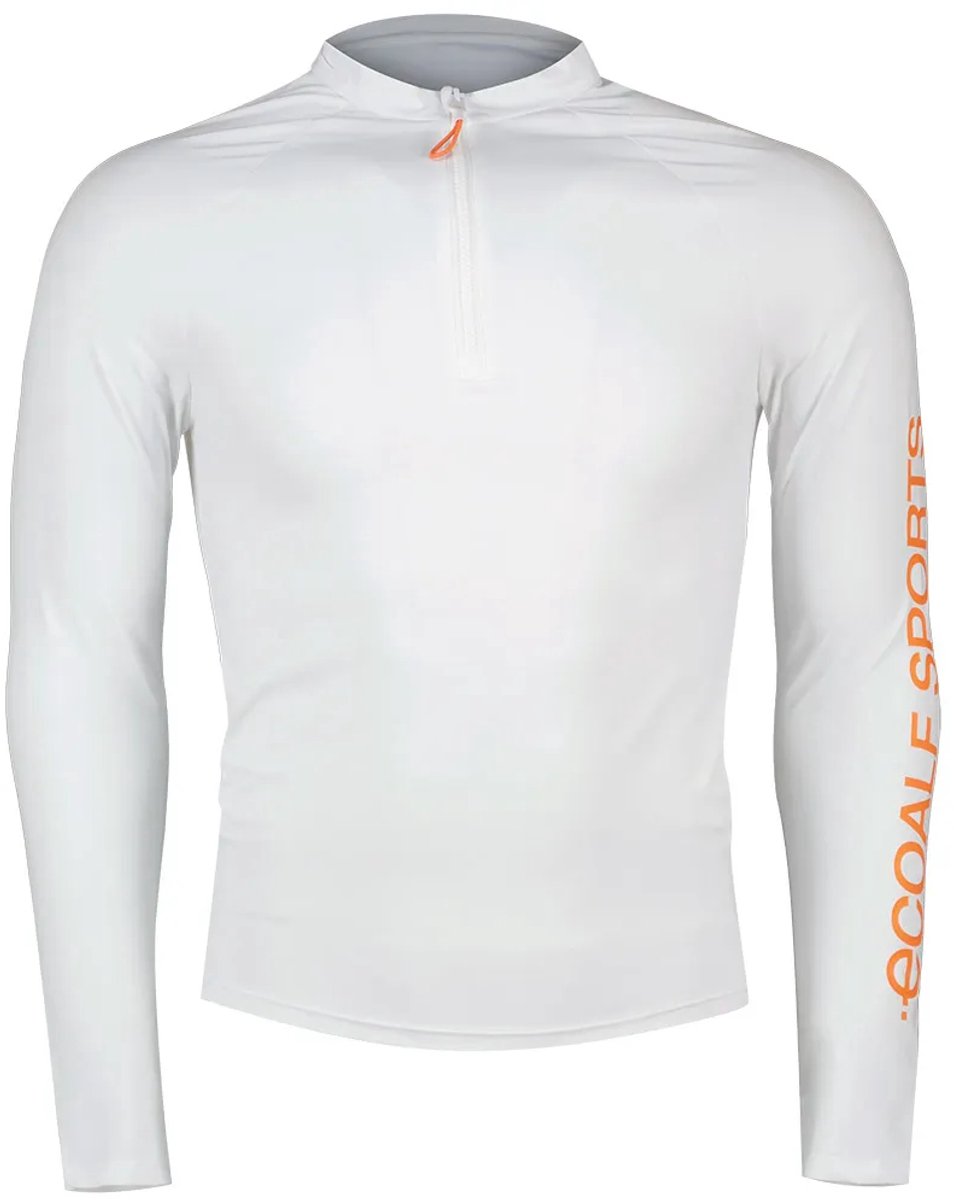 Ecoalf Nusa Rashguard Met Lange Mouwen En Halve Rits Wit L Man,Vrouw