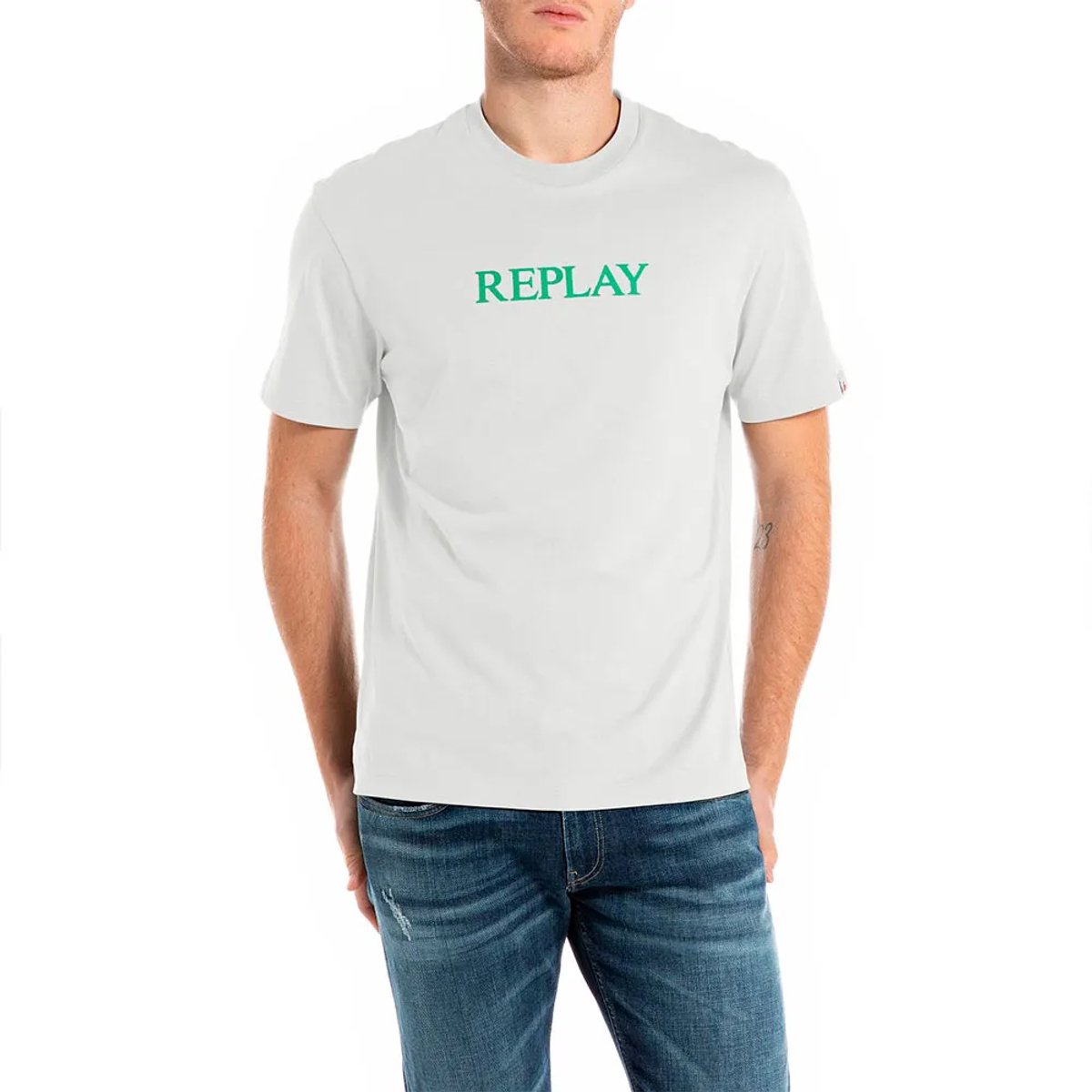 Replay M3221 .000.2660 T-shirt Met Korte Mouwen Wit L Man