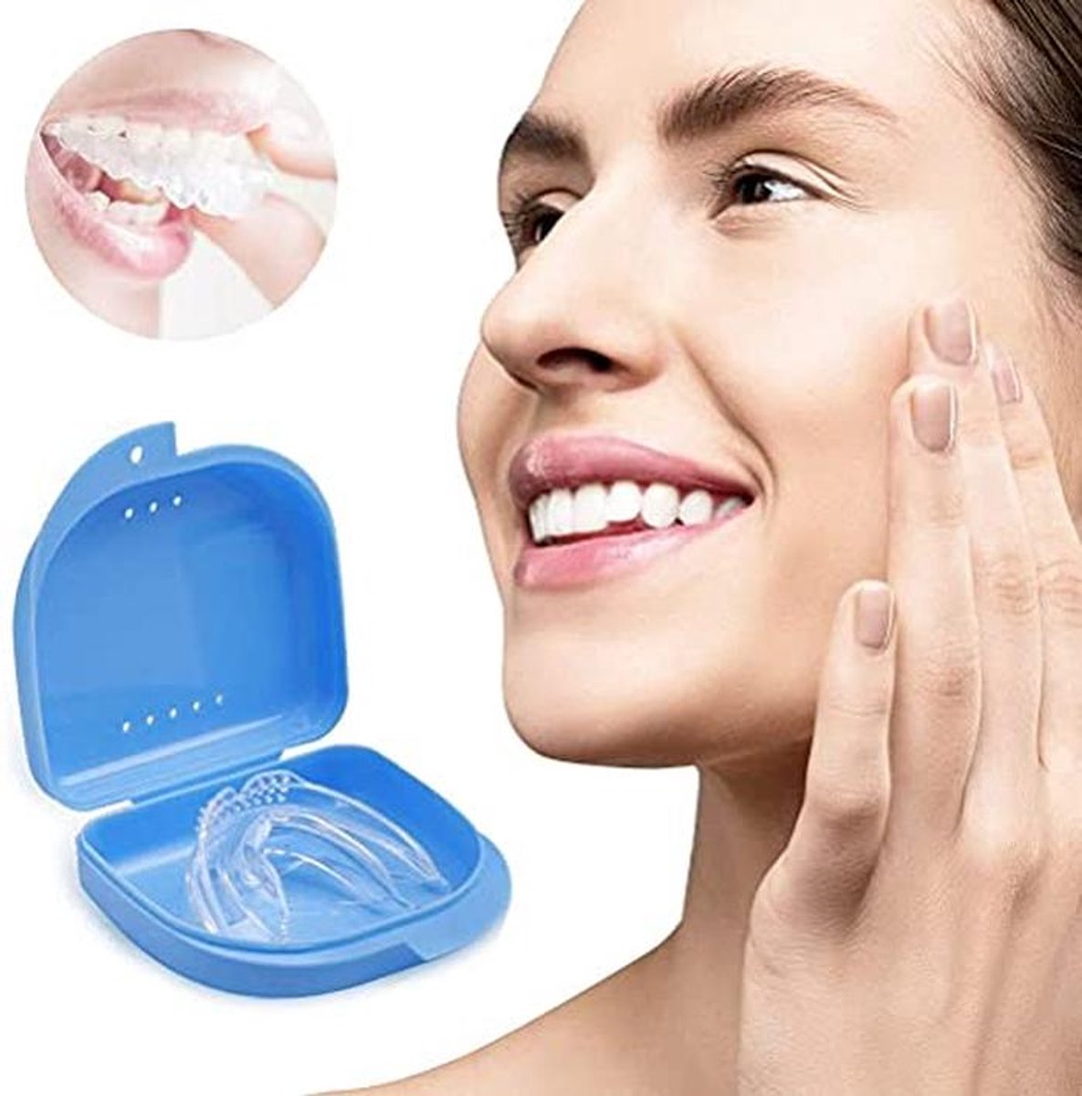 Retainer Box - Mondbescherming Houder - Veilig Opbergen - Compact Ontwerp - 8 cm - Blauw