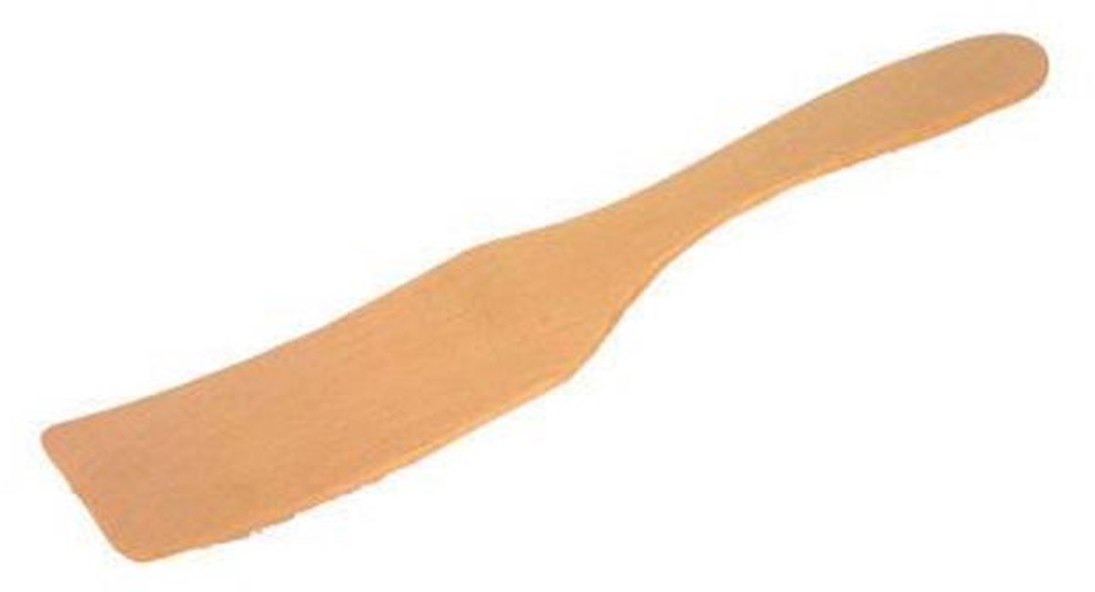 Gebogen Houten Spatel 28 cm - Smal Keukengerei