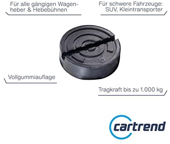Universele rubberen pad XL voor krikken en hefbruggen - Ø 105 mm — afbeelding 3