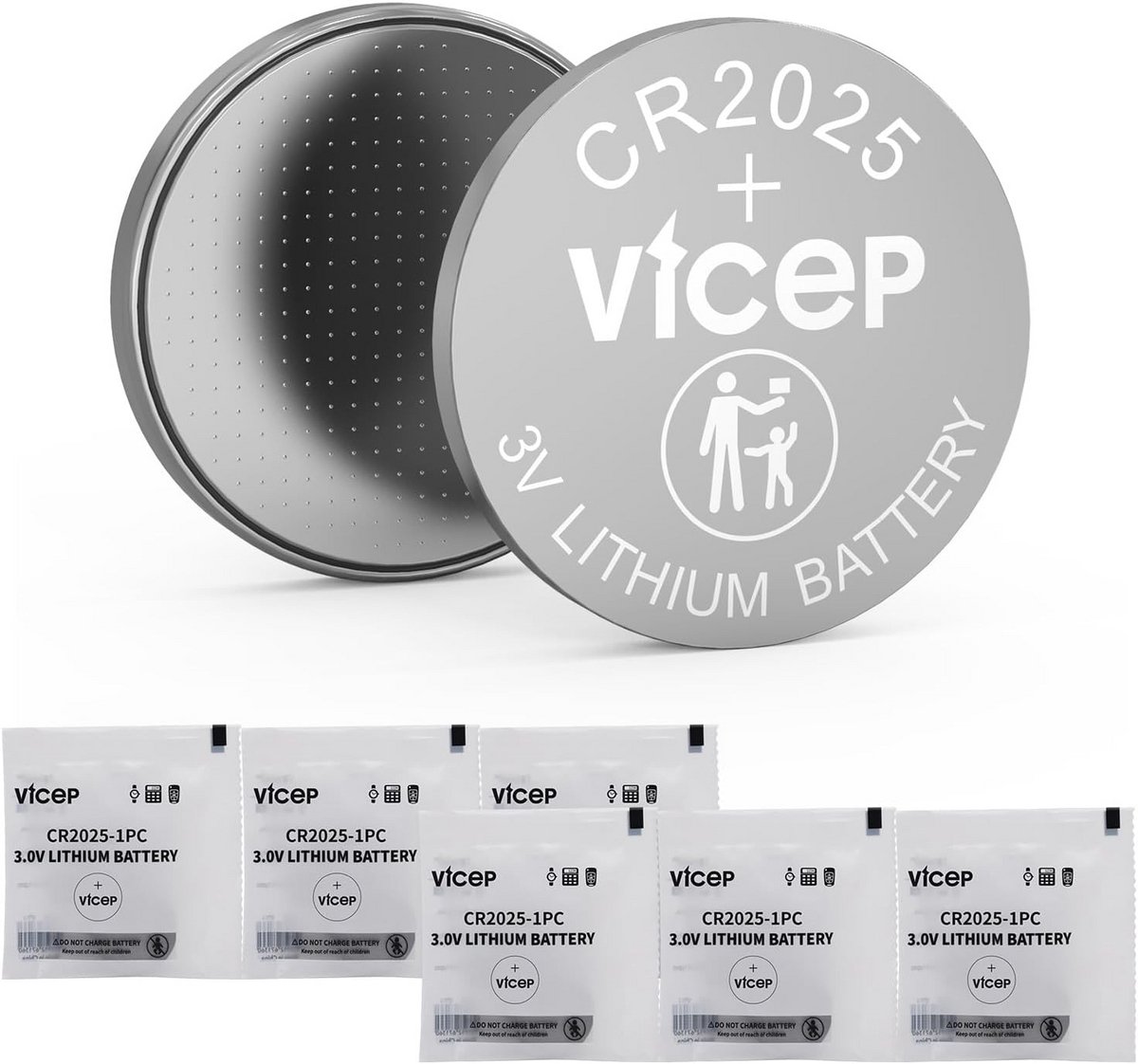 6-pack CR2025 lithiumbatterijen voor autosleutels, horloges en afstandsbedieningen