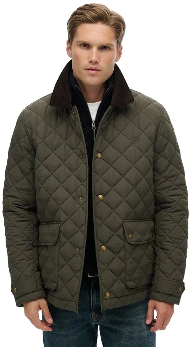 Superdry Gewatteerde Estate Coach Jas Heren Gewatteerde jassen Khaki