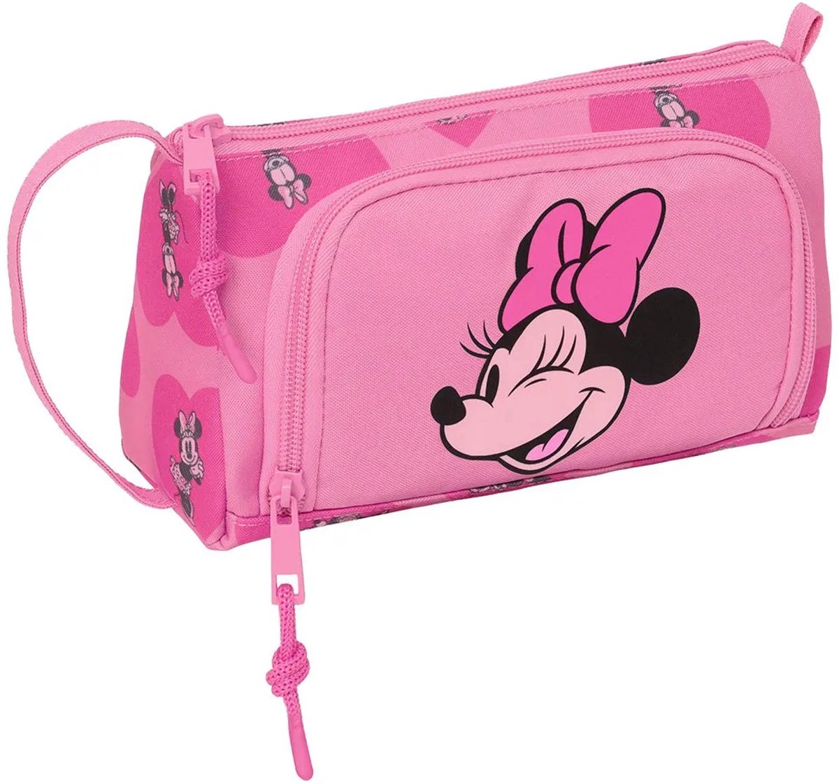 Schooletui met Accessoires Minnie Mouse Loving Roze 20 x 11 x 8.5 cm (32 Onderdelen)