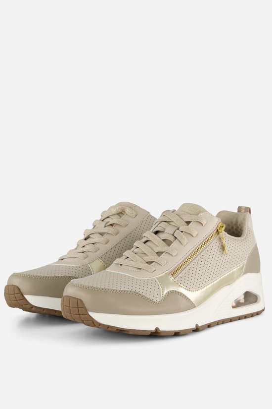 Baskets pour femmes Skechers Uno Metallic Sliders pour femme - Beige
