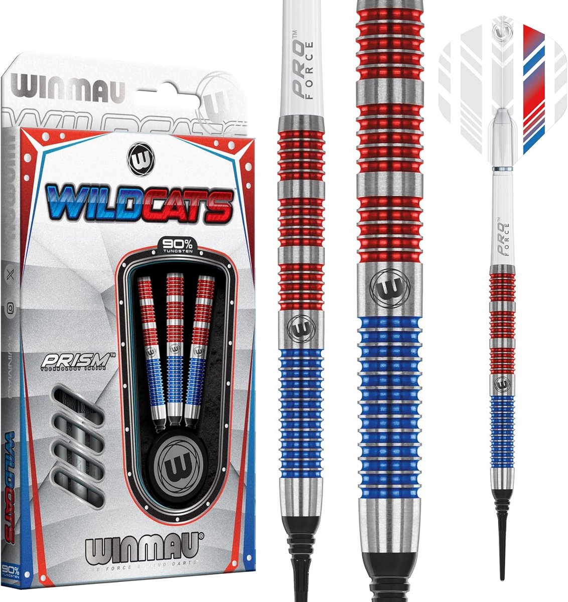 Softip Tungsten Darts Set 18 gram met Flights en Stengels