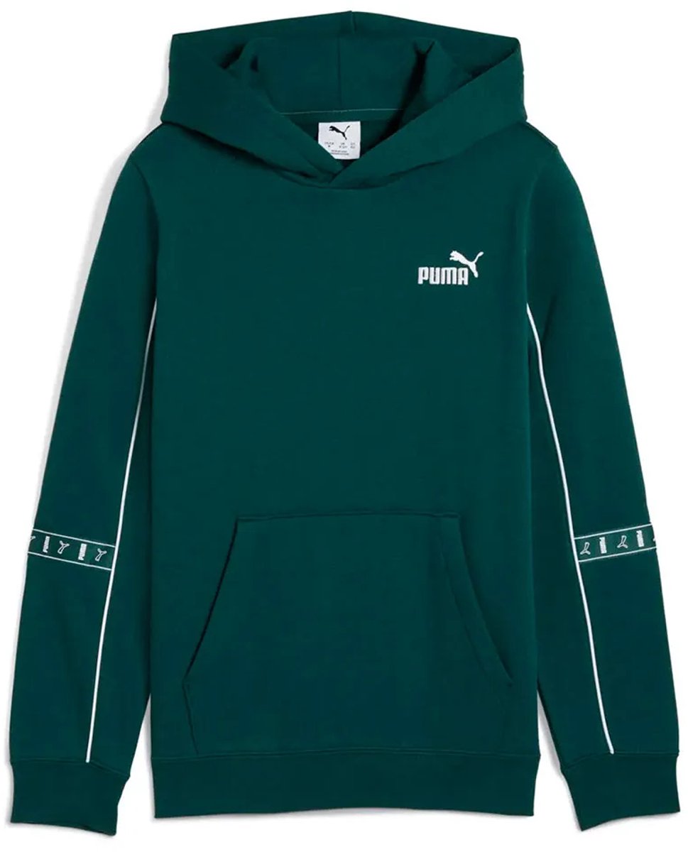 Puma Ess Tape Layout Hoodie 13-14 Years Jongens Groen
