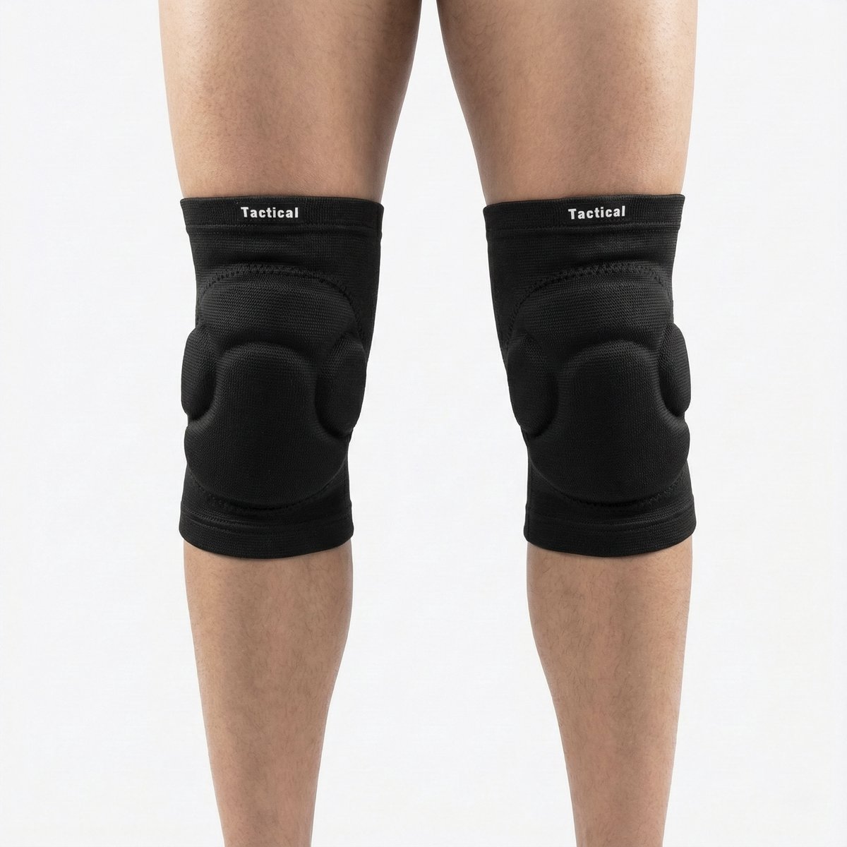 Tactical Fightwear Knee Pads Zwart Set van 2 - 2 cm EVA Padding - MMA, BJJ, Wrestling- Maat L