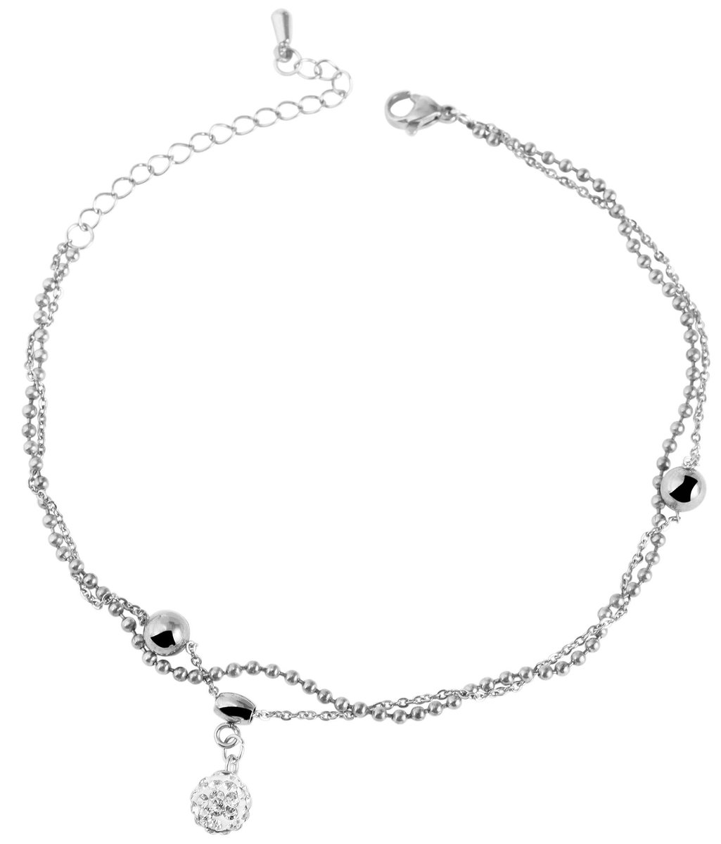 AKZENT Akzent dames voetsieraden Dan enkelbandje van roestvrij staal, 24 cm + 5 cm