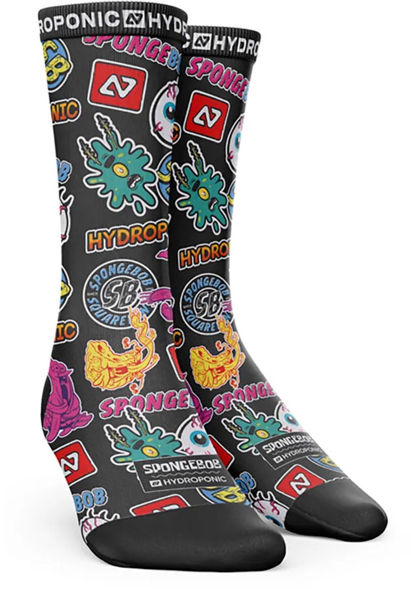 Hydroponic Sk Sponge Bob Sokken Zwart EU 43-46
