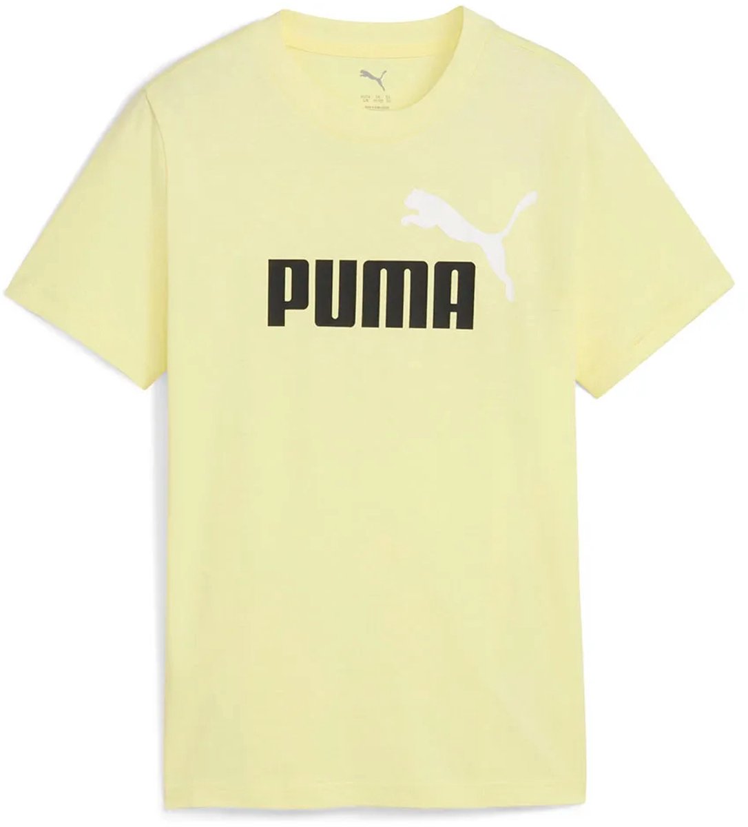 Puma Essentials 2 Graphics Nº1 Logo T-shirt Met Korte Mouwen 7-8 Years Jongen Goud