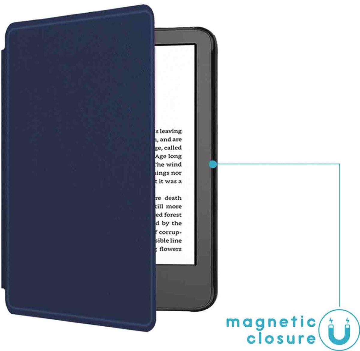 Ereader Hoes - Geschikt voor Amazon Kindle (2022) 11th gen/Amazon Kindle (2024) - Donkerblauw – foto 5