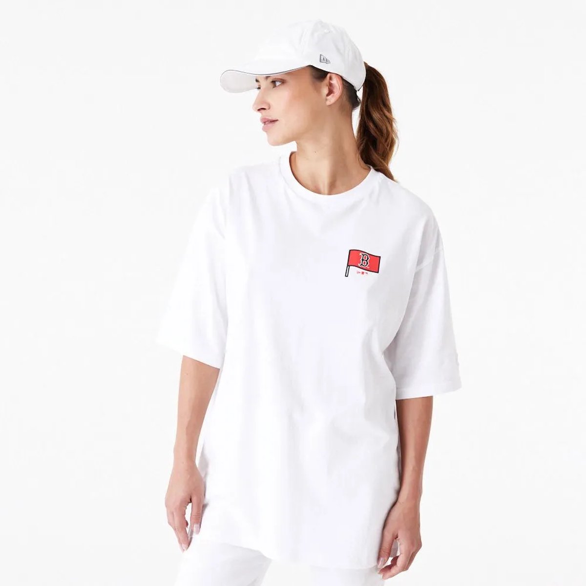 New Era Mlb Burger Grphc Boston Sox T-shirt S Man Vrouw Wit