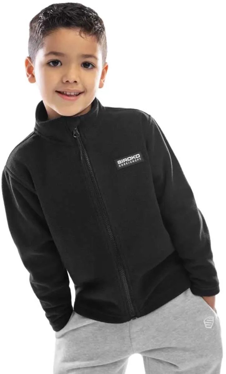 Siroko K-core Boogie Fleece Met Volledige Rits 7-8 Years Jongens Meisjes Zwart