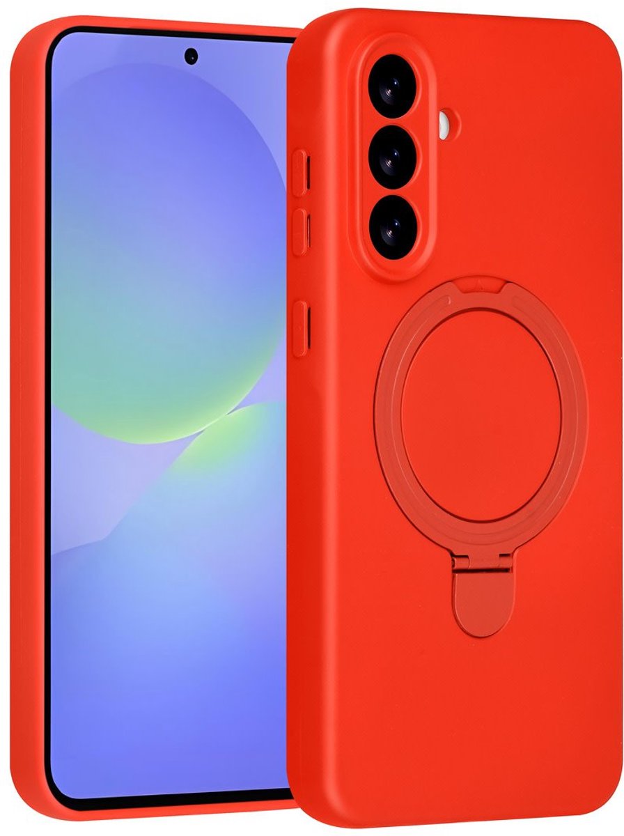TUNIQ telefoonhoesje voor Samsung Galaxy A36 - MagSafe met ringstand en koord - Rood