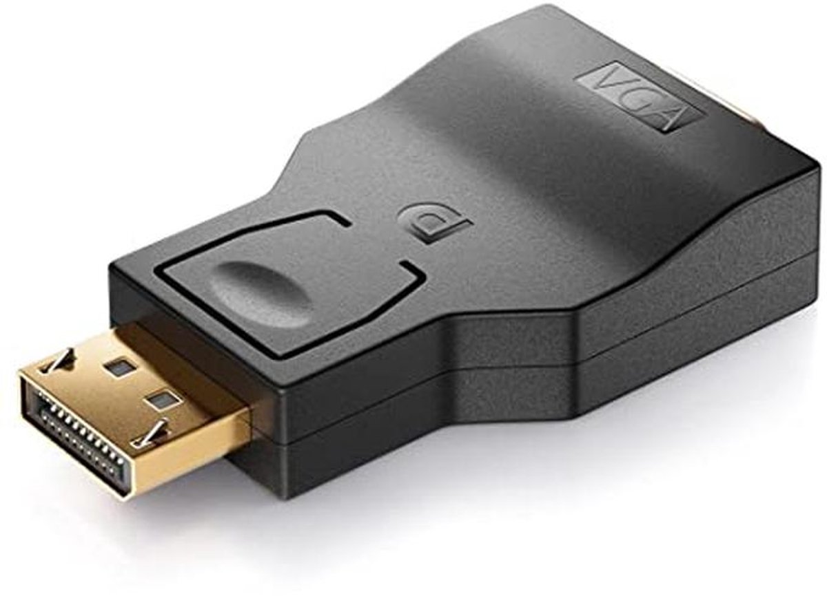 DisplayPort naar VGA Adapter - Kabeladapter voor TV, Beamer, Computer en Laptop