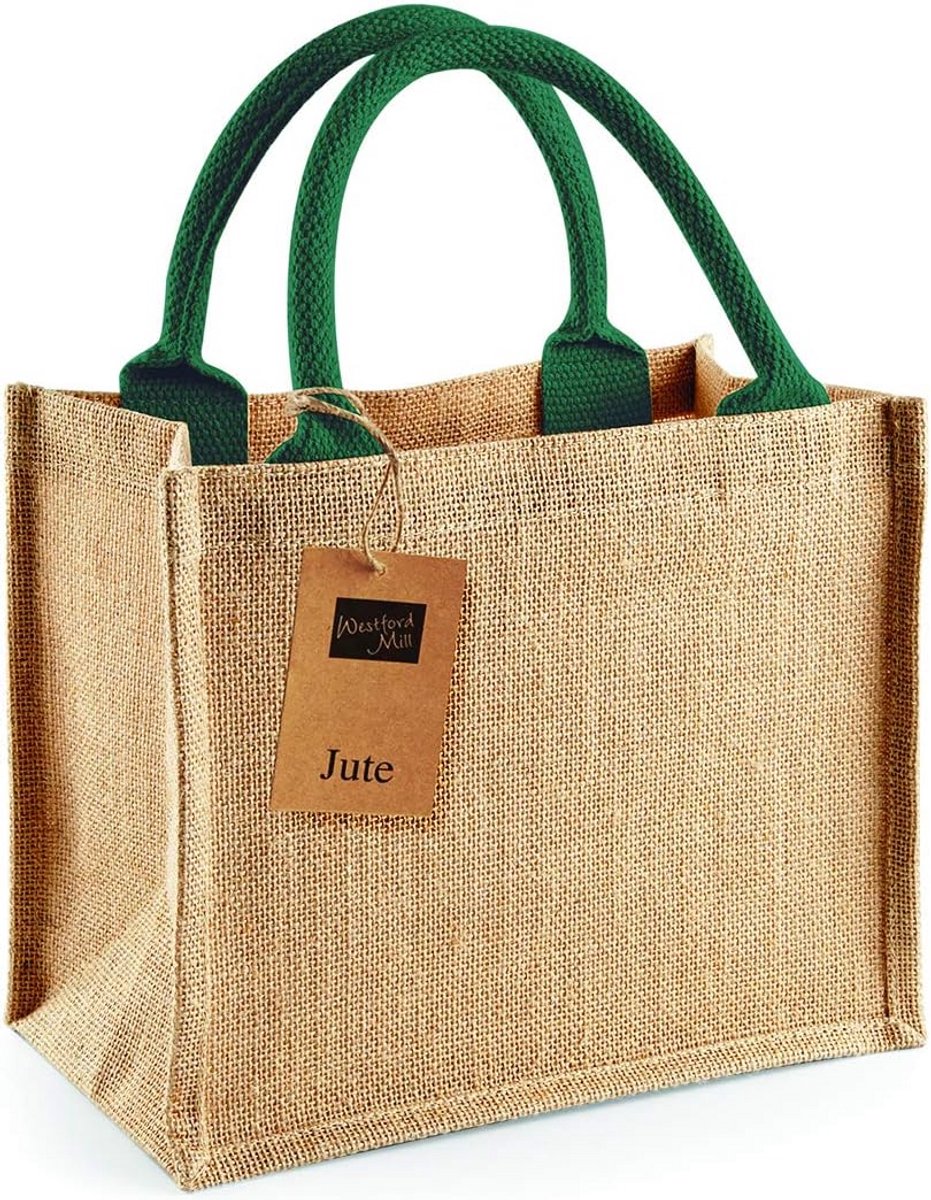 Mini Jute Cadeautas met Katoenen Handgrepen
