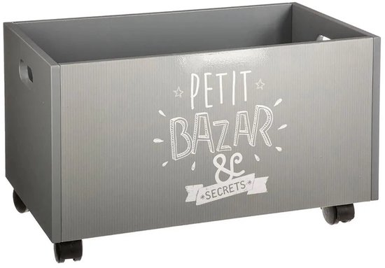 Opberg bak met wielen - Grijs