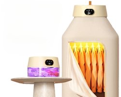 Draagbare Elektrische Droger voor Was Opvouwbare Mini Droger met UV Sterilisator 8 Uur Timer 360° Hetelucht Verstelbaar Stil Sneldrogend Apparaat voor Appartement Camper Reizen en Kleine Wasruimtes