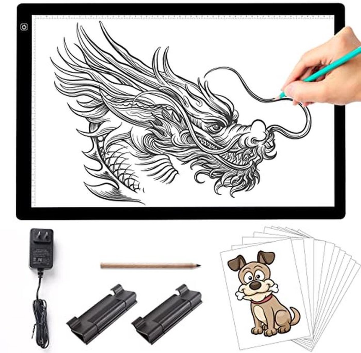 A2 Tracing Light Pad - Dimbaar, Groot Formaat voor Tekeningen en Kalligrafie