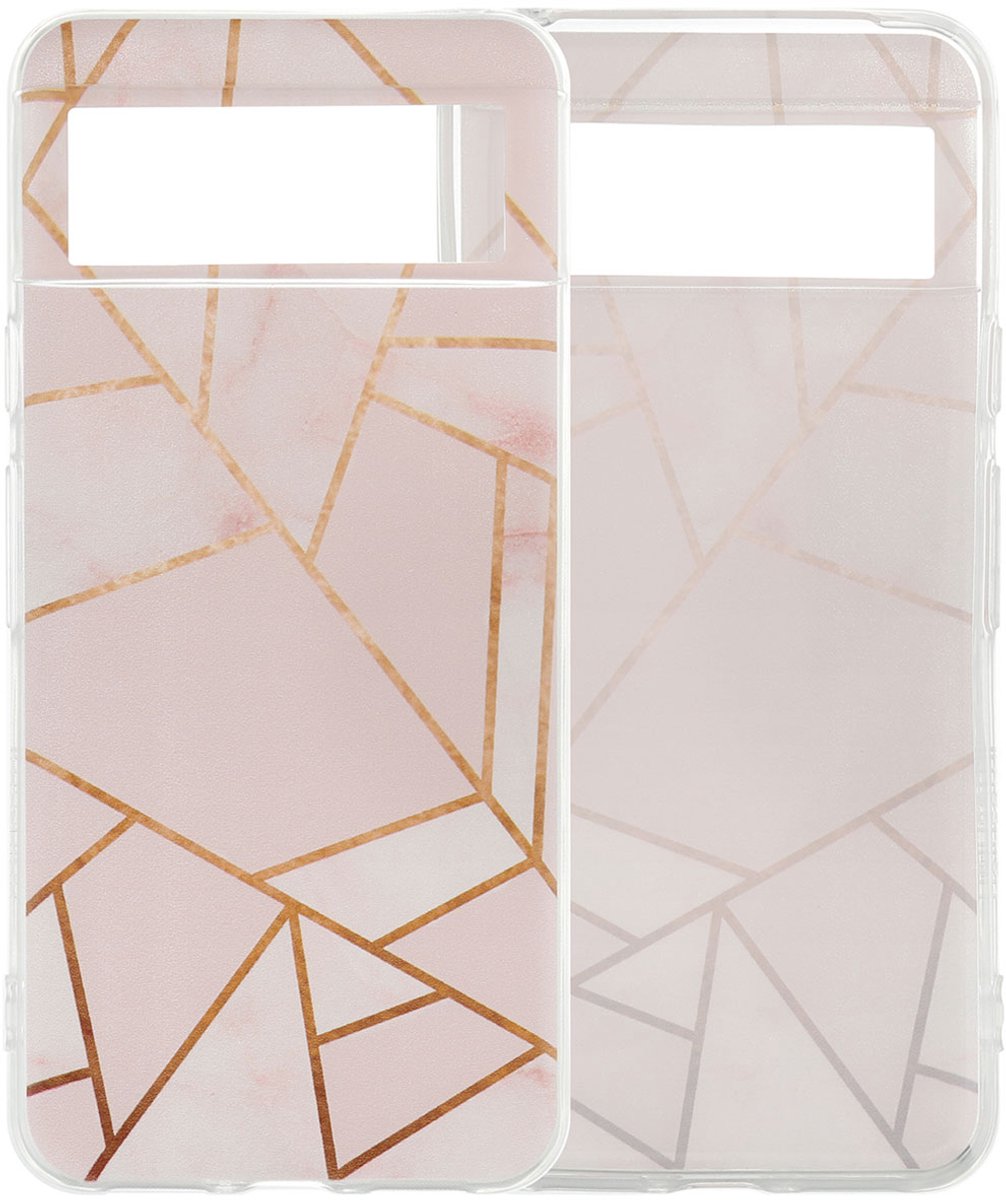 imoshion Hoesje - Geschikt voor Google Pixel 8 - Design hoesje verpakking - Pink Graphic