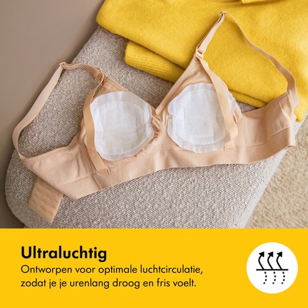 Medela Motion InBra dubbel + Ultra-ademende zoogkompressen 60 stuks thumbnail 4