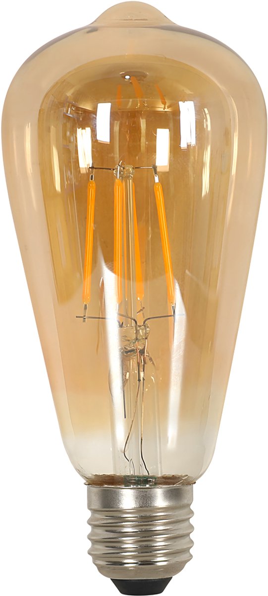 Retro-stijl "Edison" LED-lampenset met amberkleurig glas – authentieke vintage uitstraling met moderne efficiëntie