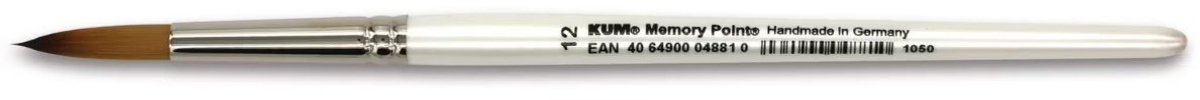 Kum penseel Memory Point rond maat 12 voor aquarel en detailwerk.