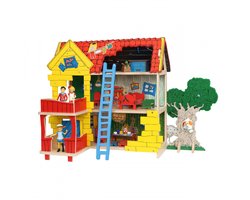 Kinderboeken Pippi Langkous speelhuis poppenhuis Villa Kakelbont karton.