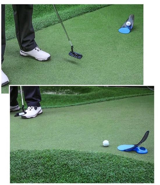 Golf Putting Hole Cup - Draagbare Opvouwbare Golf Hole Cup - Putting Trainer - met Balterugvoer - voor Tuin, Scholen, Erf - 24×14cm - blauw van Merkloos — afbeelding 4