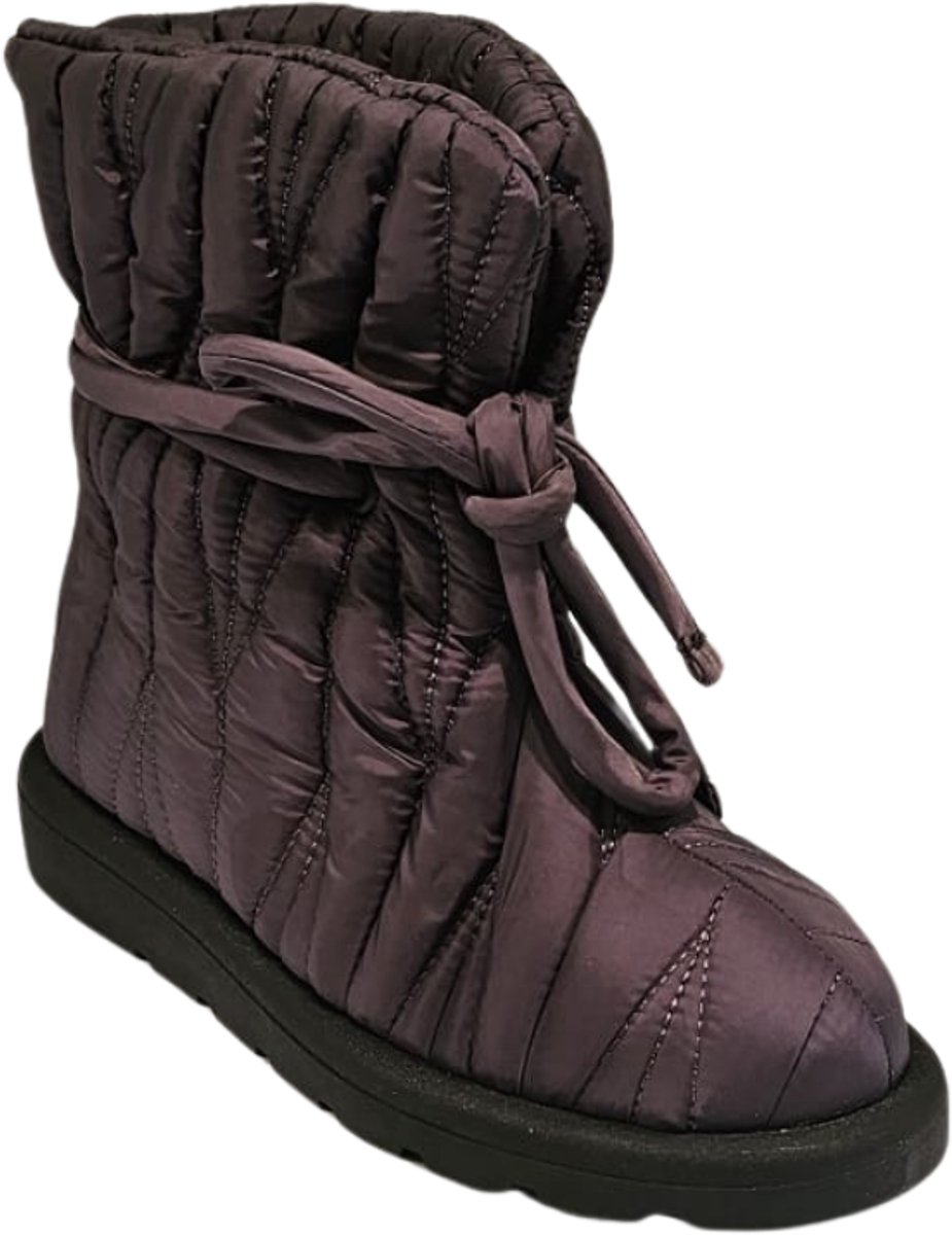 Berussa-Dames-Laarzen-Warme Dames Boots Anorak Materiaal met Suède Binnenkant Ultra Lichte Thermo-zool / Grijs36-40