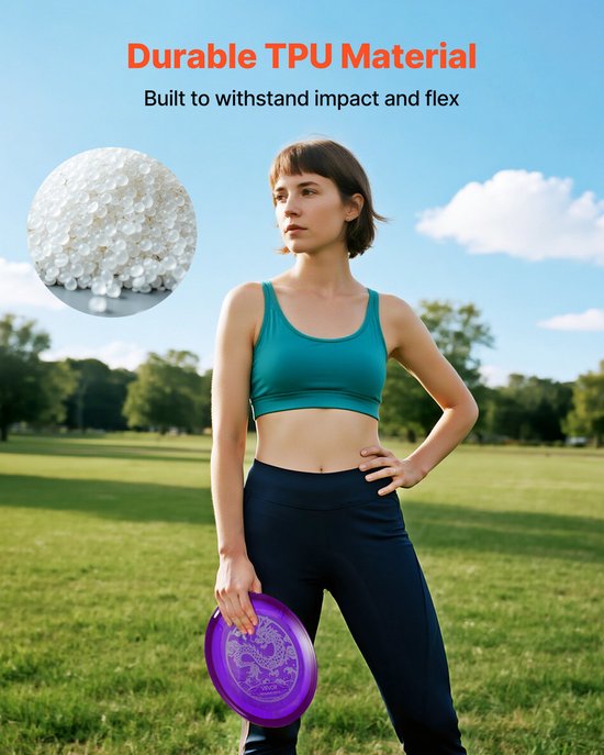 VEVOR Disc Golf Starter Set (8 Stuks), Beginnersfrisbees voor Volledige Lichaamskrachttraining, met Putter, Middenbereik, Driver, Pdga-Goedgekeurd, voor Tuin, Gazon, Strand, Park, Buiten van VEVOR — afbeelding 4