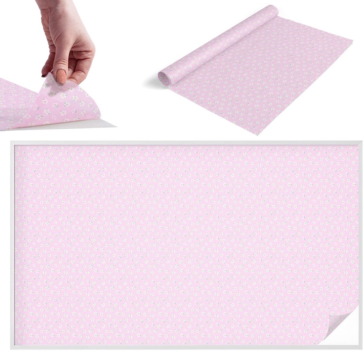 TULUP Raamfolie Anti inkijk - Bloemenpatroon Melkglas Folie - 200x116 cm - Roze Anti inkijk Raamfolie Glas in Lood - Zonwerende Raamfolie - Voor de slaapkamer, badkamer en kledingkast. - Privacy Folie Raam Glas in Lood Roze - Bloemenpatroon