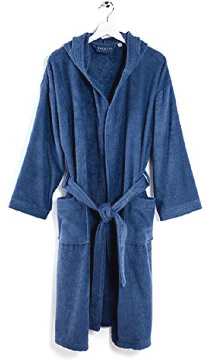 Hooded Cotton Bathrobe XXXL Indigo