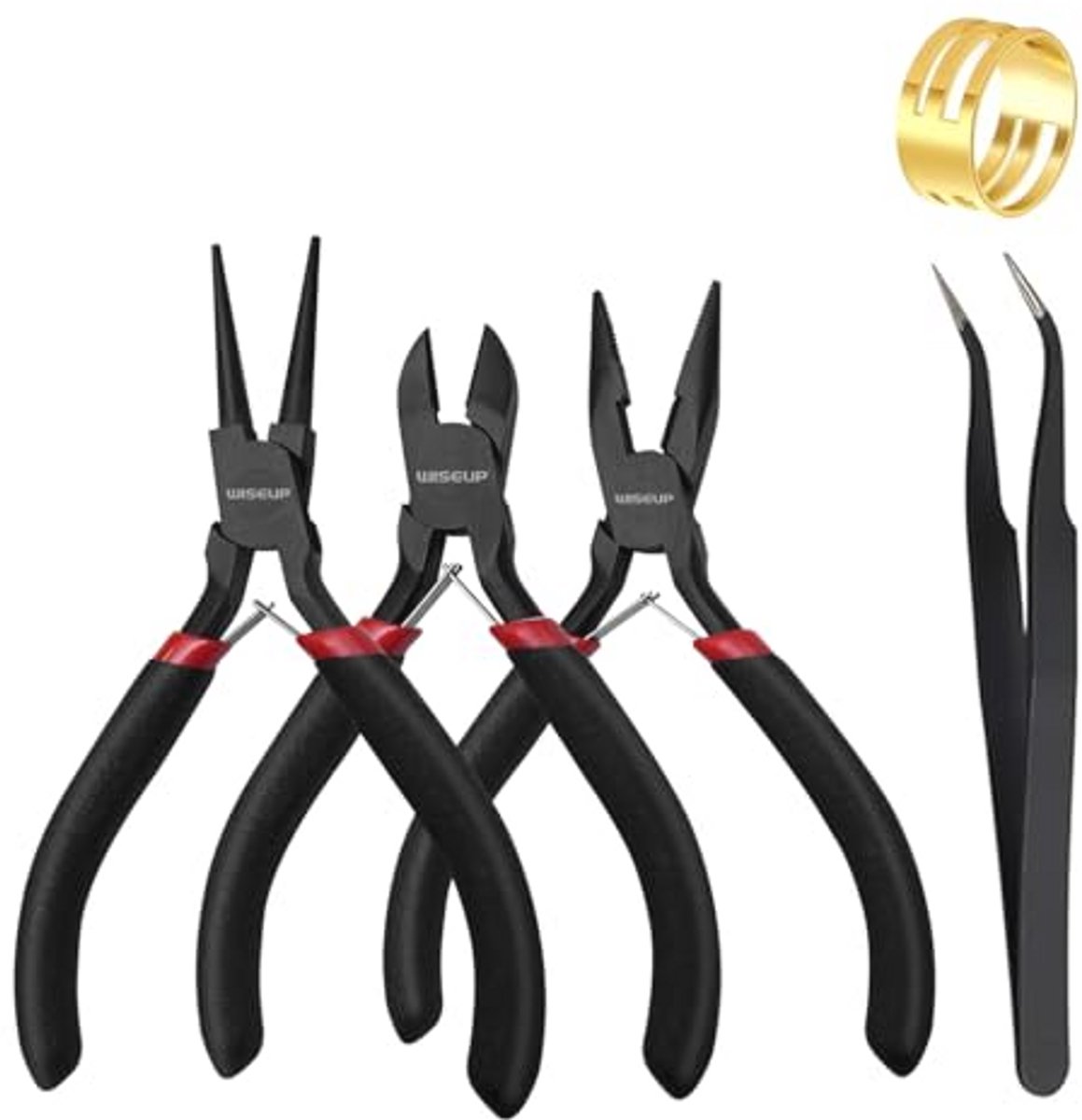 3-delige sieradentangenset - naald/kettingneus, ronde neus en draadsnijders voor sieraden doe-het-zelf handwerk