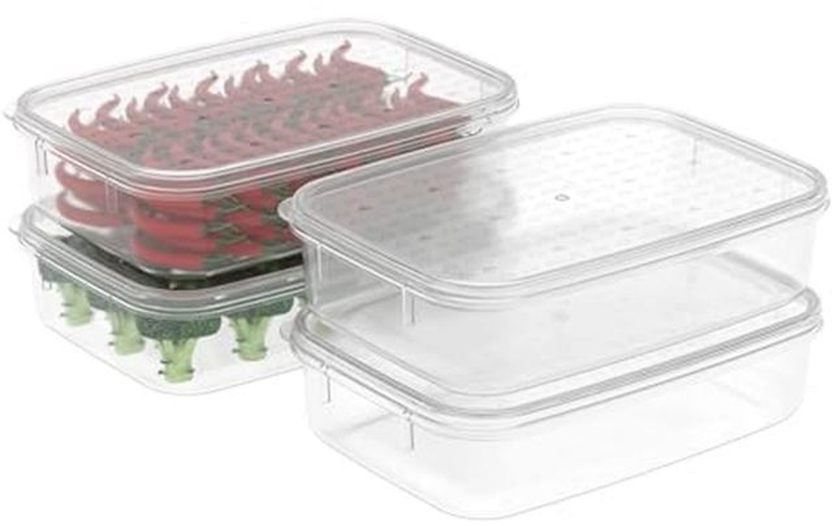 Voedsel Opslag Containers 1.1L - 6 Stuks, Magnetron en Vriezer Veilig, BPA-Vrij en Ruimtebesparend